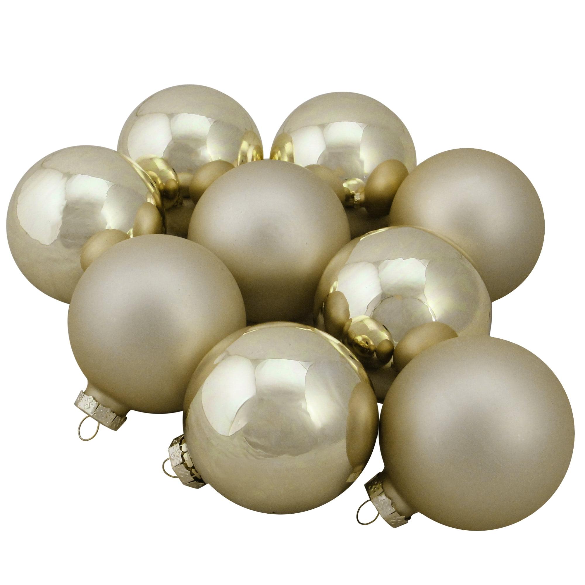 Glass Christmas Ball Ornament (Set of 9)