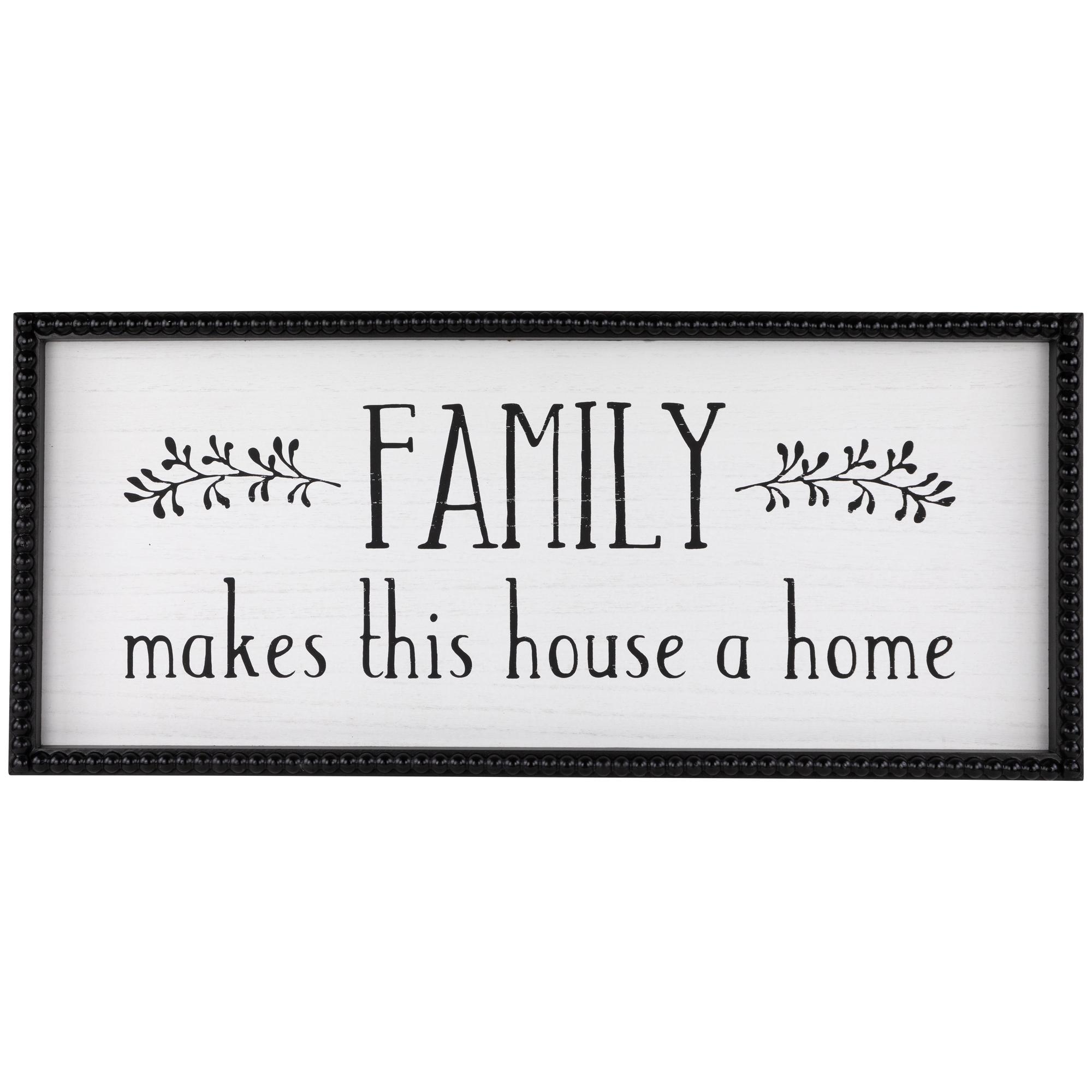 Northlight Seasonal Family Makes This House A Home Framed Wall Art - 23.75"