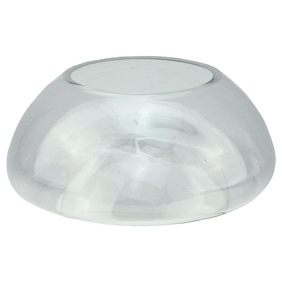 Northlight Seasonal 9" Transparent Glass Pillar Candle Holder with Concave Interior