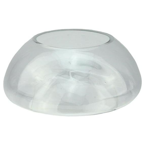 Northlight Seasonal 9" Transparent Glass Pillar Candle Holder with Concave Interior