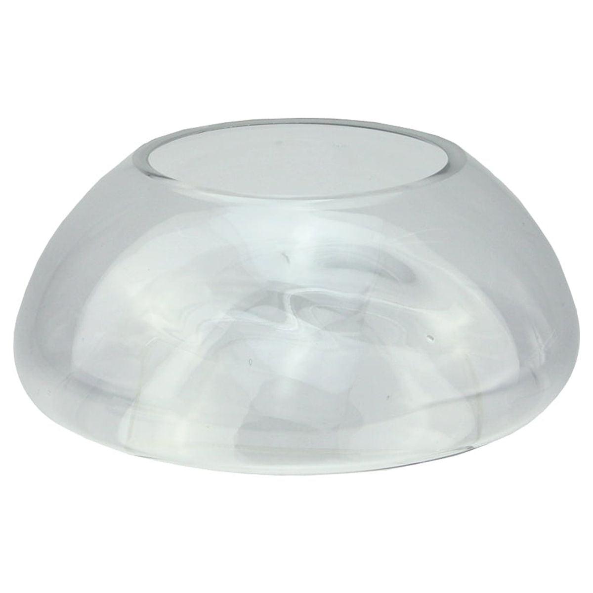 Northlight Seasonal 9" Transparent Glass Pillar Candle Holder with Concave Interior