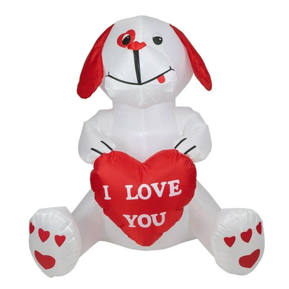 Northlight Seasonal 4' Inflatable Lighted Valentine's Day Doggie Outdoor Decoration