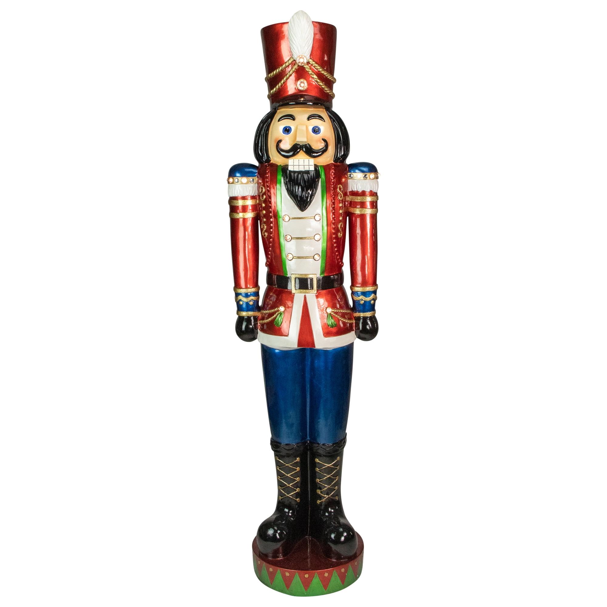 Northlight Seasonal 75" LED Lighted Metallic Jeweled Commercial Grade Fiberglass Christmas Nutcracker