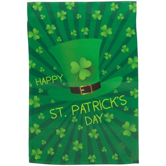 Northlight Joyful Leprechauns "Happy St. Patrick's Day" Outdoor Garden Flag 18" x 12.5" - 18" x 12.5"