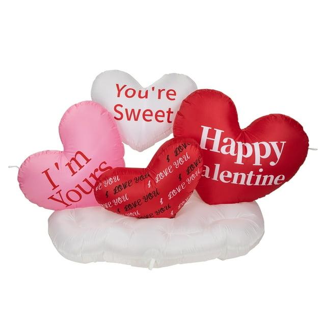 Northlight Seasonal 5' Inflatable Lighted Valentine's Day Conversation Hearts Outdoor Decoration