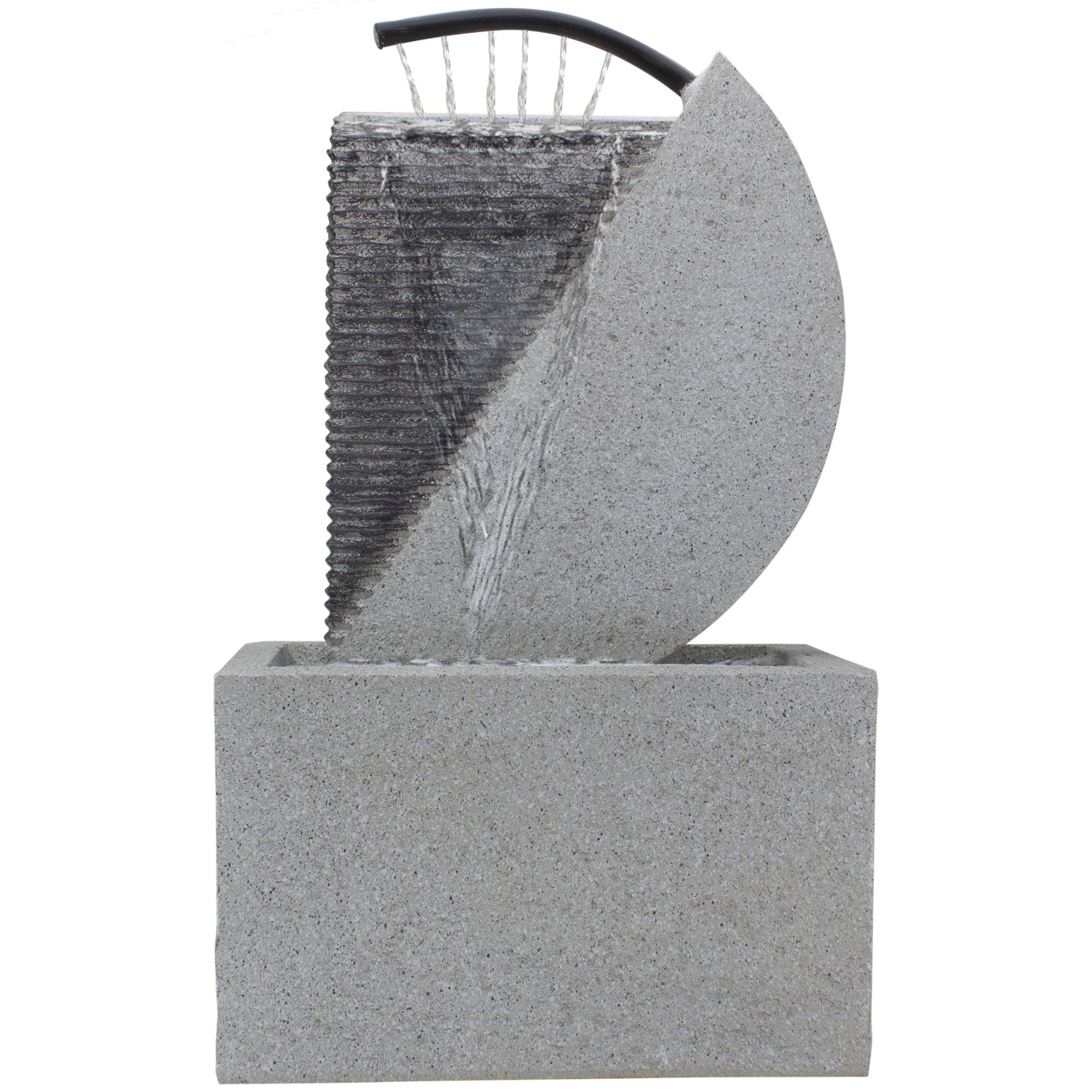 Northlight Modern Style Rainfall Outdoor Water Fountain - 20" - Gray