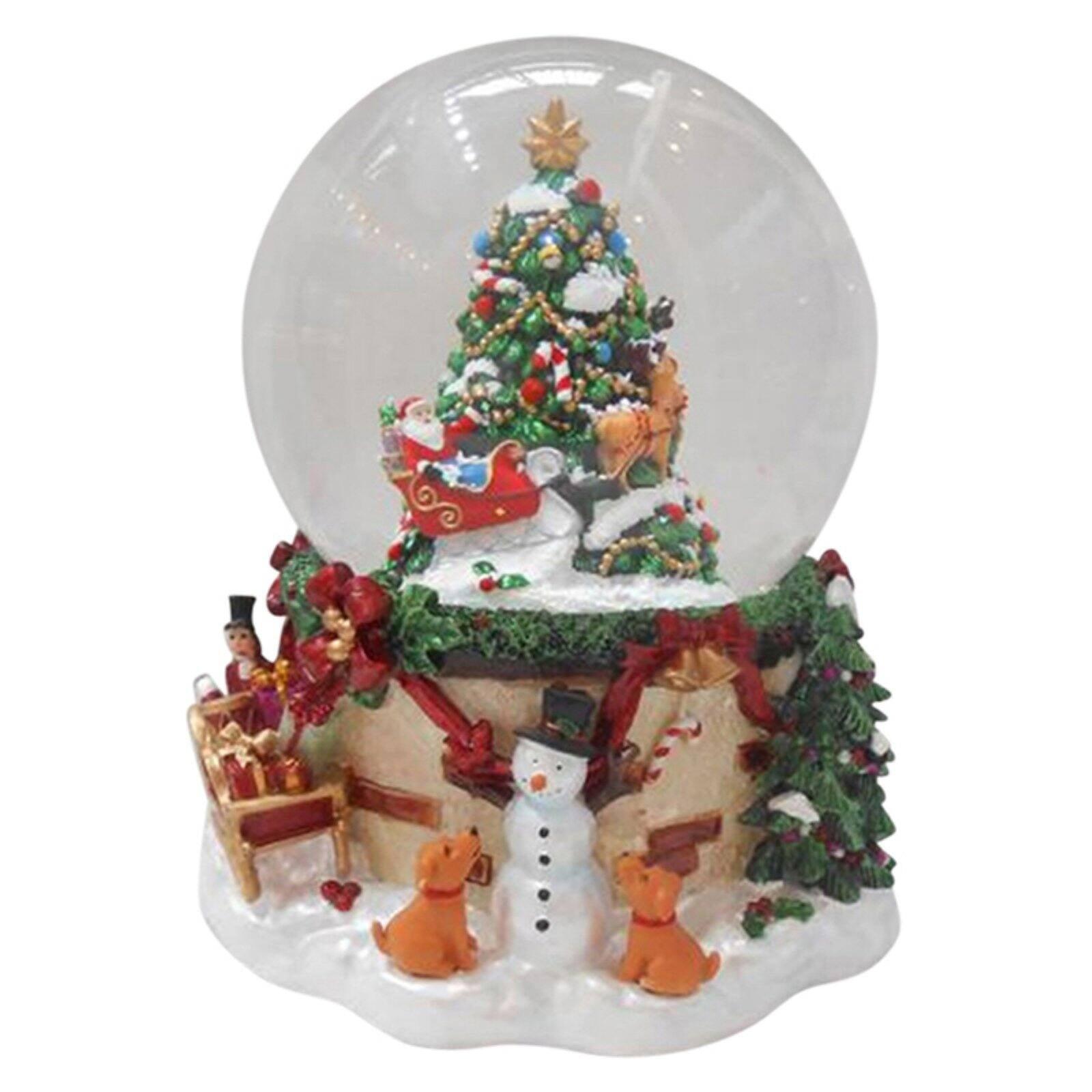 Northlight Musical Christmas Tree and Santa Claus Snow Globe - 6.75"