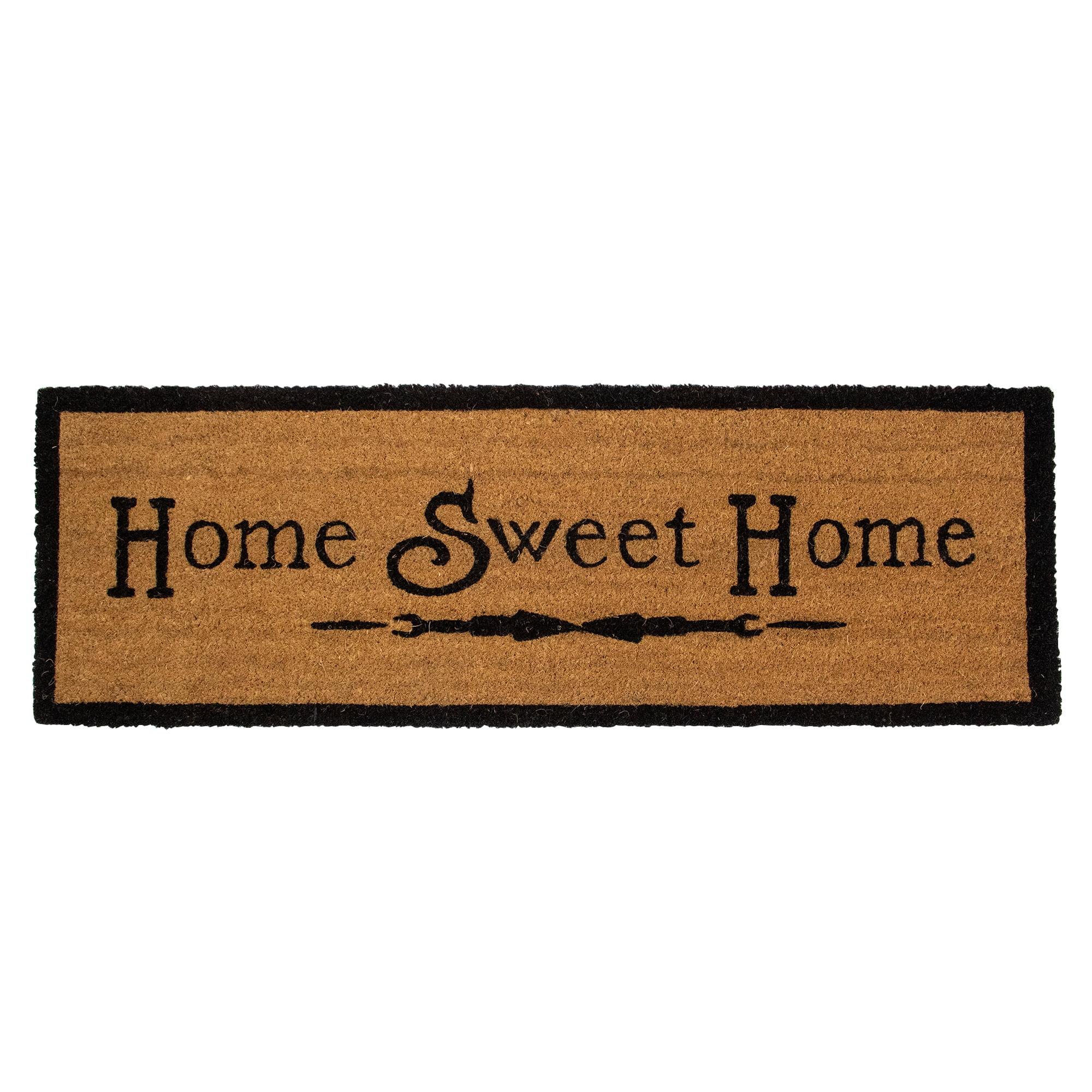 Northlight Seasonal Natural Coir Rectangular "Home Sweet Home" Doormat 16" x 48"