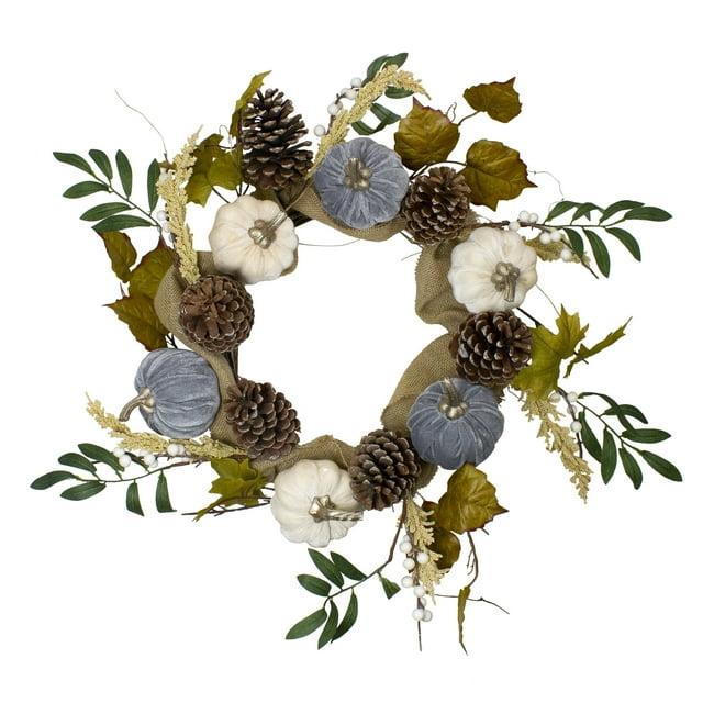 Northlight Seasonal Pumpkins Foliage Grapevine Artificial Thanksgiving Wreath 24-Inch Unlit