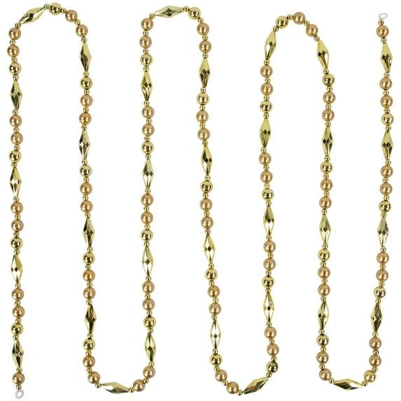 Northlight Seasonal 9' Shiny and Matte Gold Beaded Christmas Garland