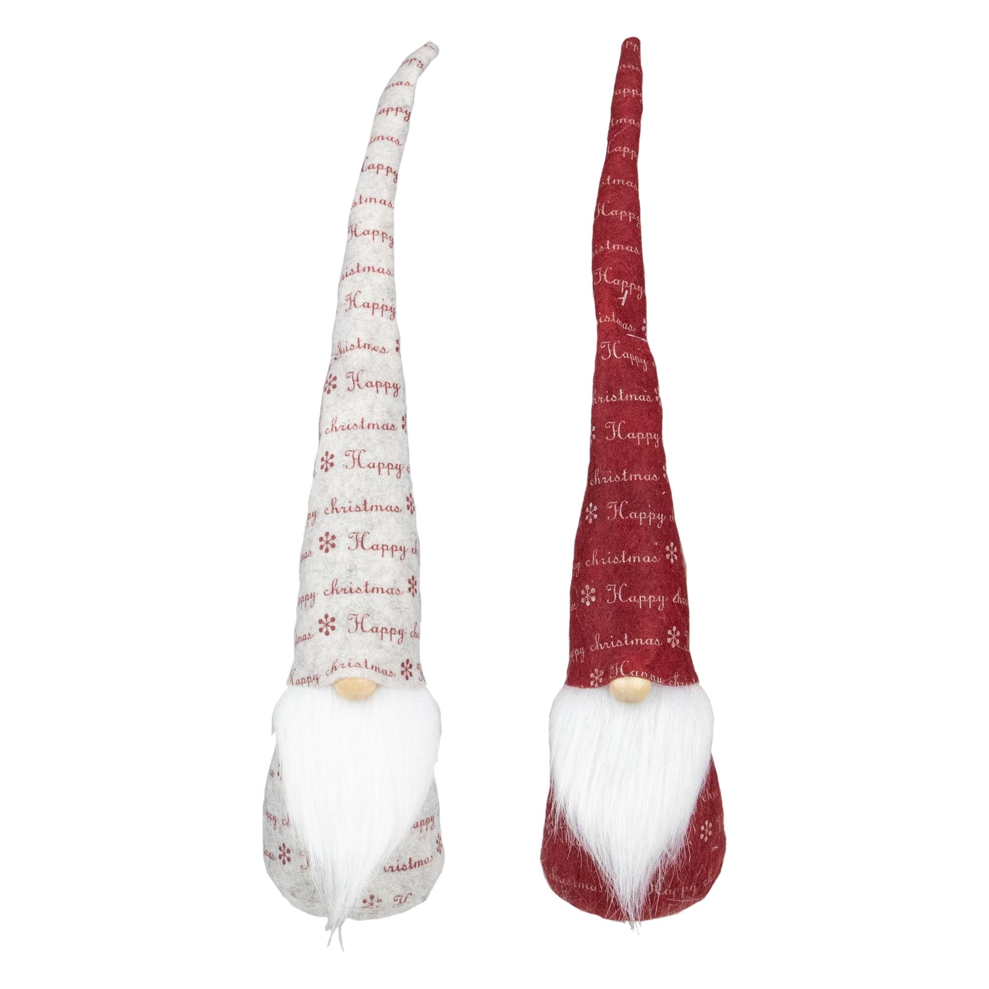 Northlight Seasonal Red and Ivory Happy Christmas Gnomes | Wayfair