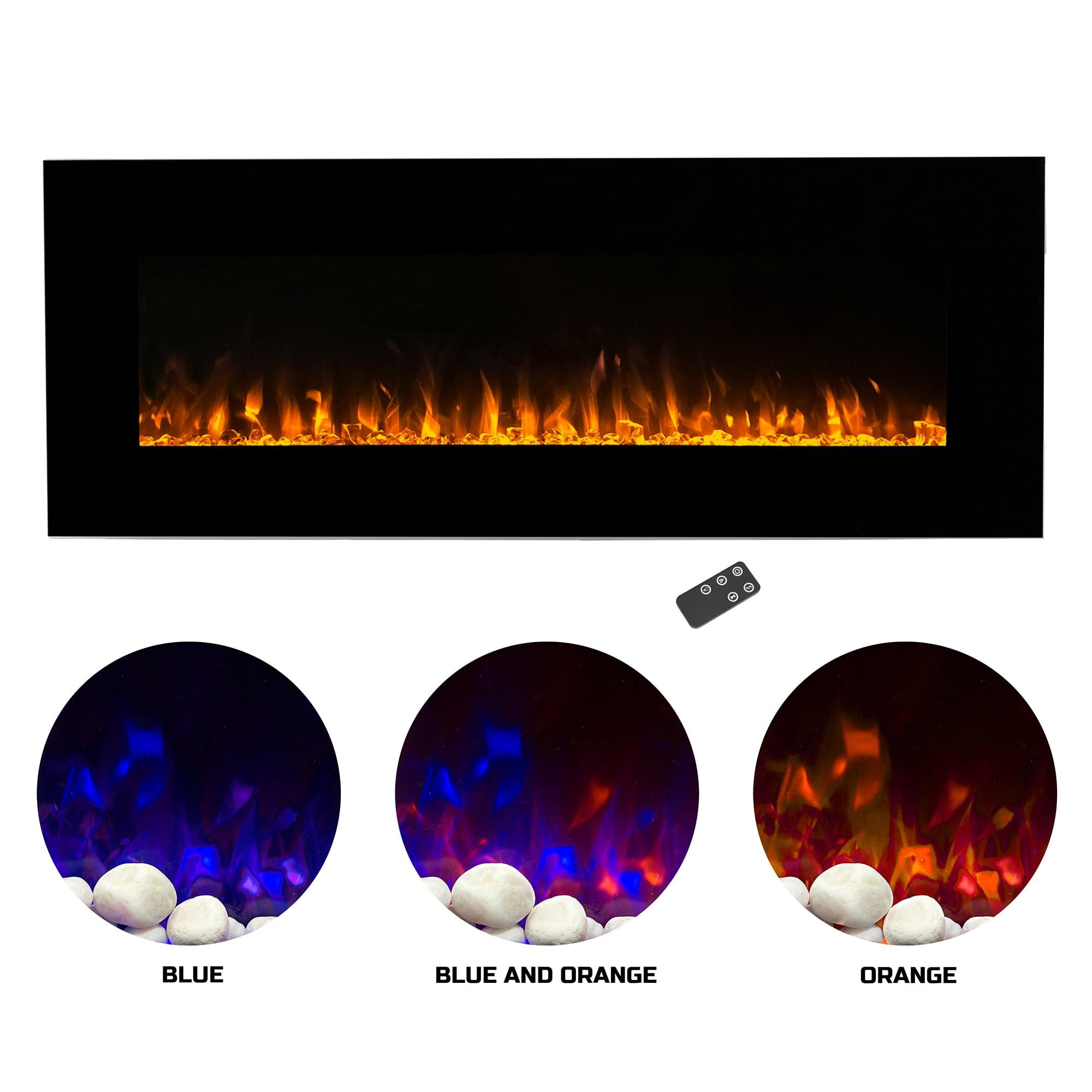 Northwest 54" Electric Fireplace Wall MountedLed Fire And Ice Flame with Remote