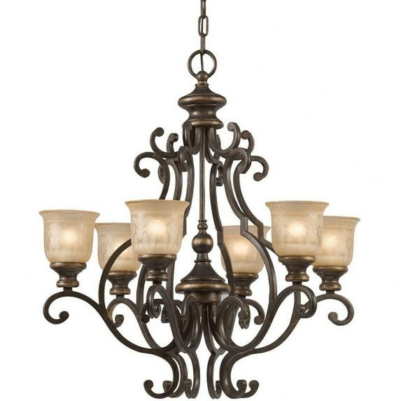 7416-BU-Crystorama Lighting-Norwalk - Six Light Chandelier     -Traditional Installation
