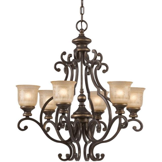 7416-BU-Crystorama Lighting-Norwalk - Six Light Chandelier     -Traditional Installation