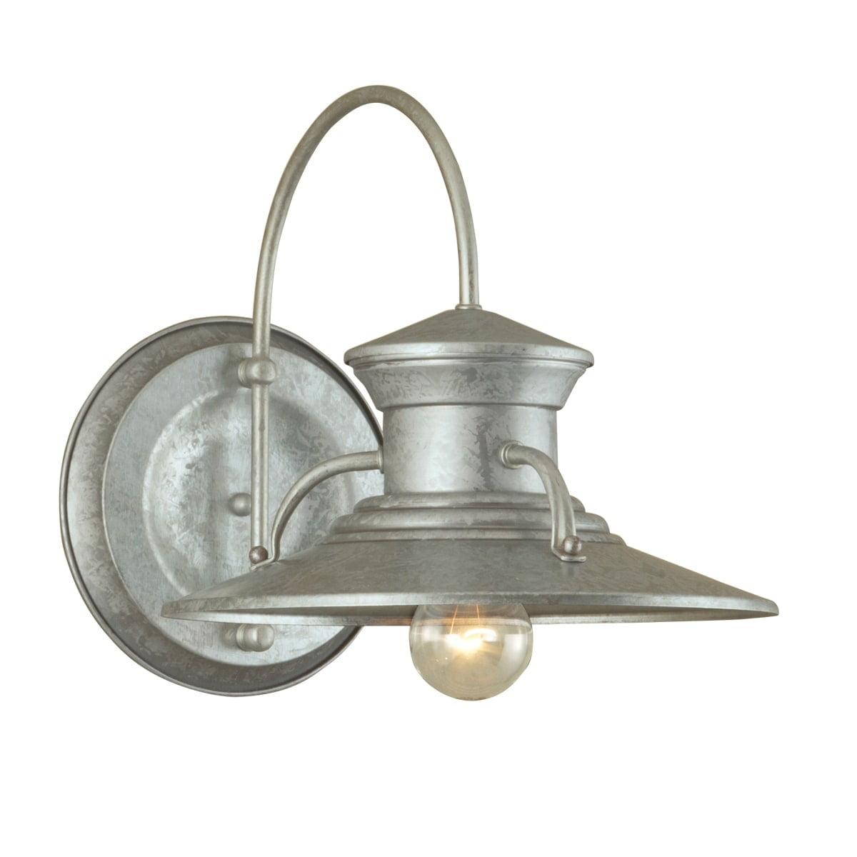 Budapest Galvanized Nickel 12'' Outdoor Wall Sconce with Dimmable Light