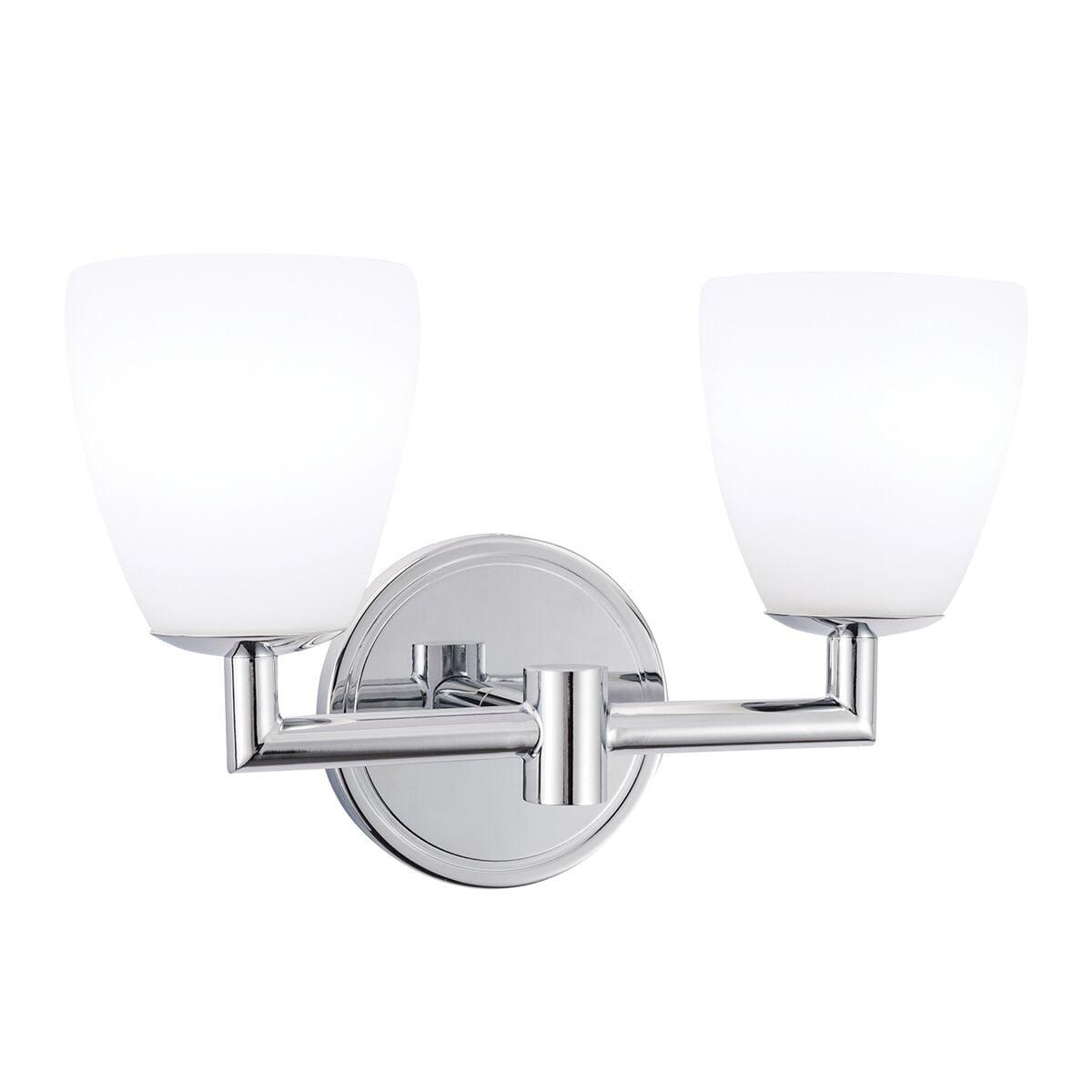 Chancellor Chrome LED Wall Sconce with Matte Opal Glass Shade