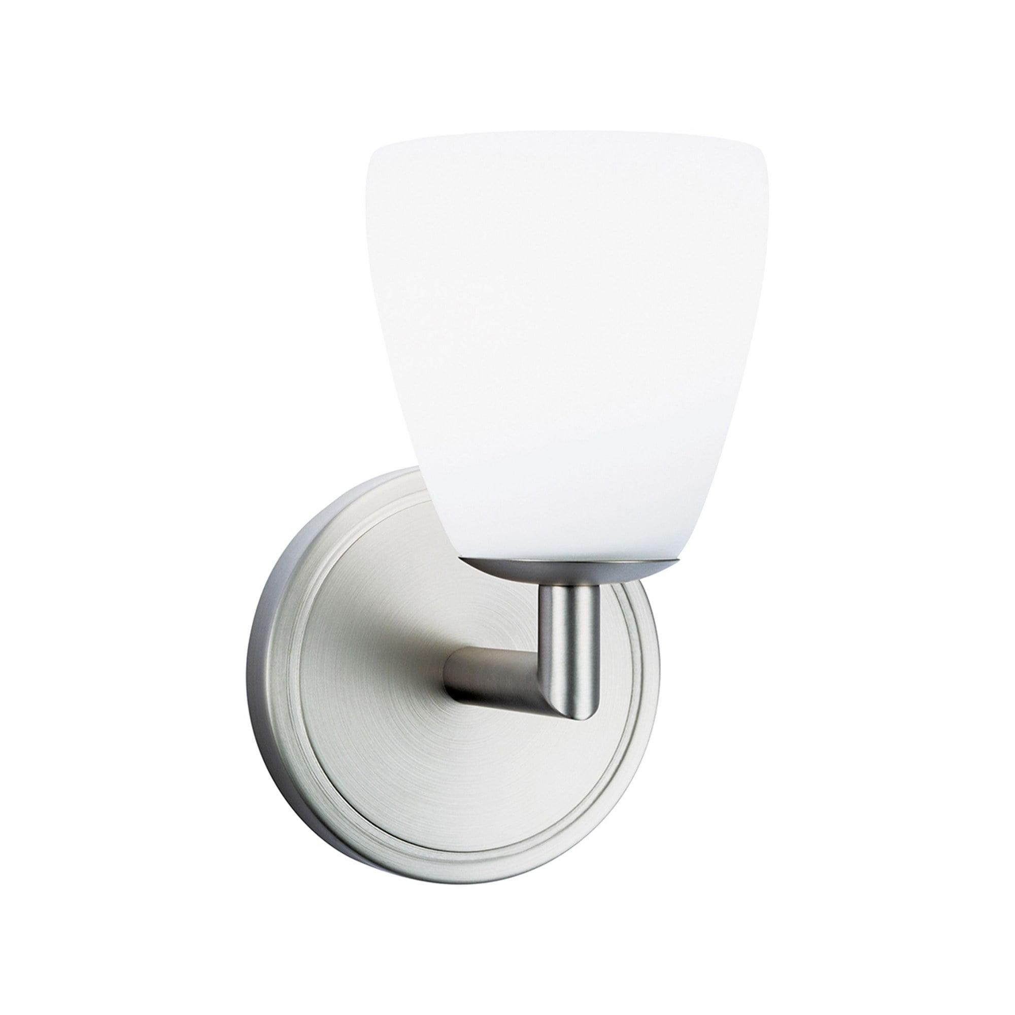 Norwell Lighting Chancellor Vanity Sconce Brushed Nickel 1 light Nickel Brushed