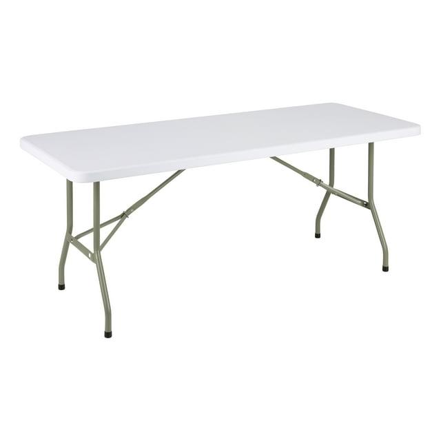 Norwood Commercial Furniture Rectangular Blow-Molded Plastic Indoor/Outdoor Folding Training Table