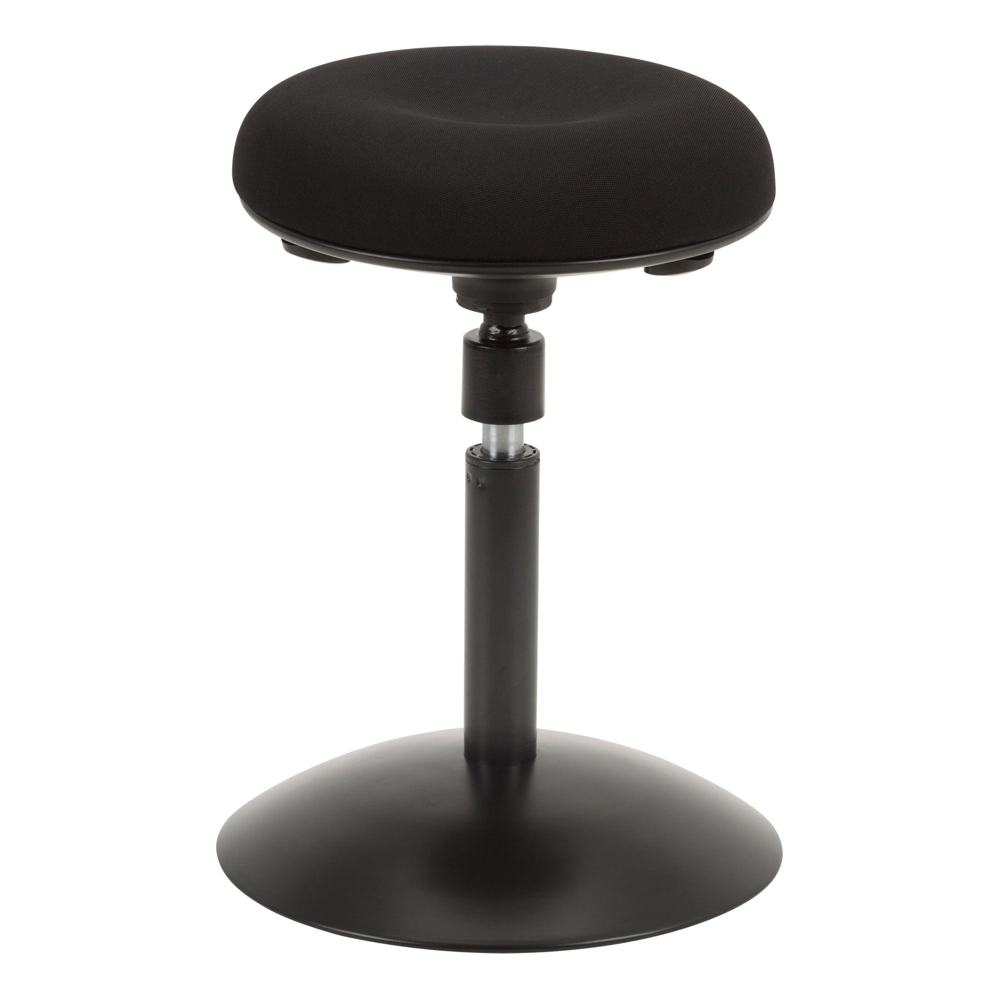 Black Adjustable Height Iron Sit-to-Stand Active Stool