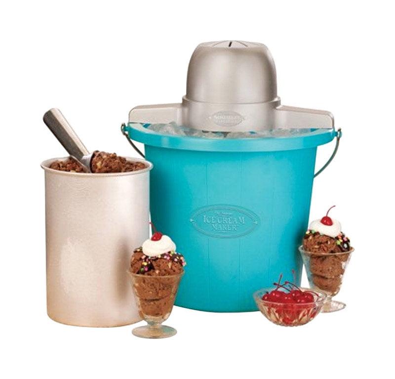 Nostalgia PICM4BG 4-Quart Electric Ice Cream Maker with Easy-Carry Handle