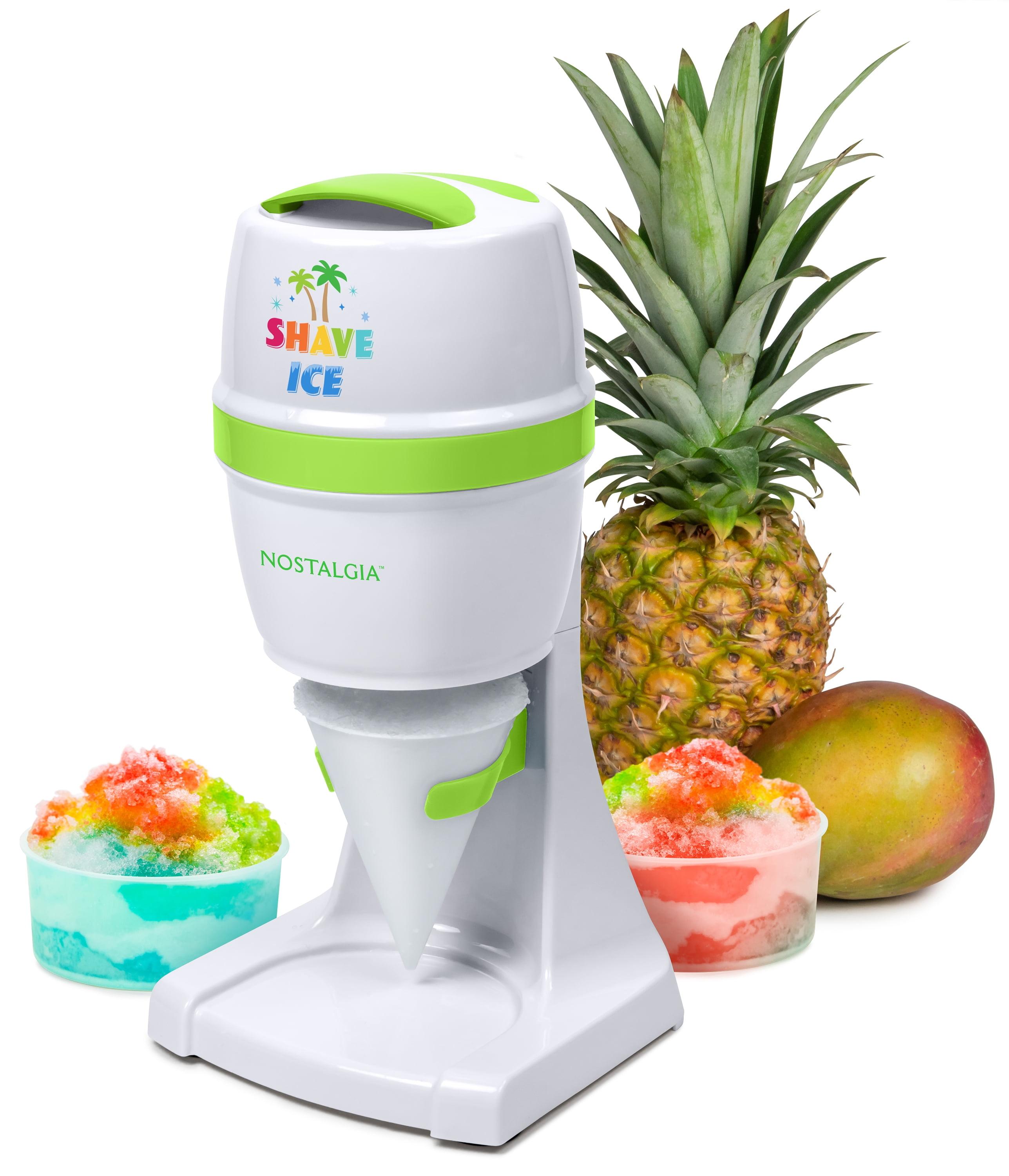 Nostalgia Nostalgia Electric Hawaiian Shave Ice & Snow Cone Maker, Includes Reusable Cup And Two Ice Molds, Stainless Steel Blades
