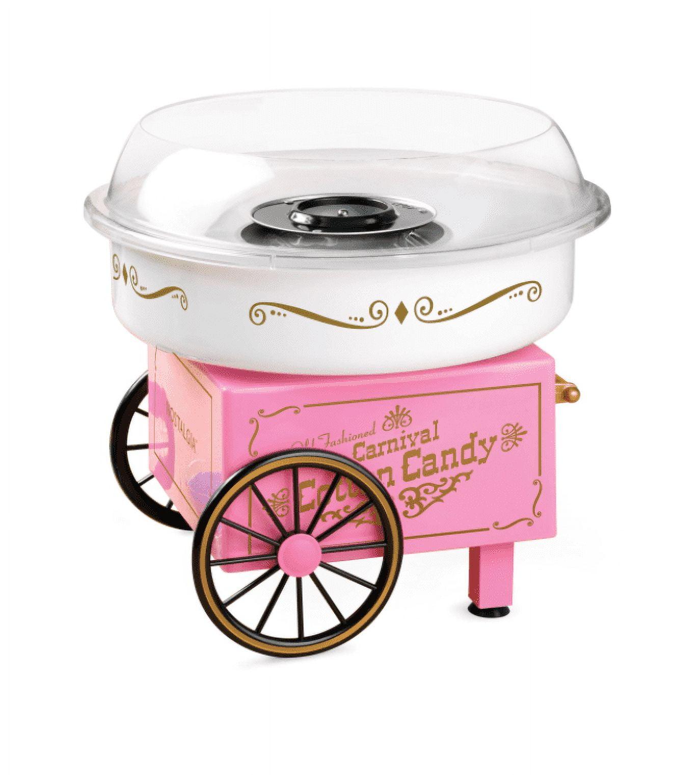 Nostalgia Nostalgia Retro Countertop Cotton Candy Machine, Includes 2 Reusable Cones & Scoop