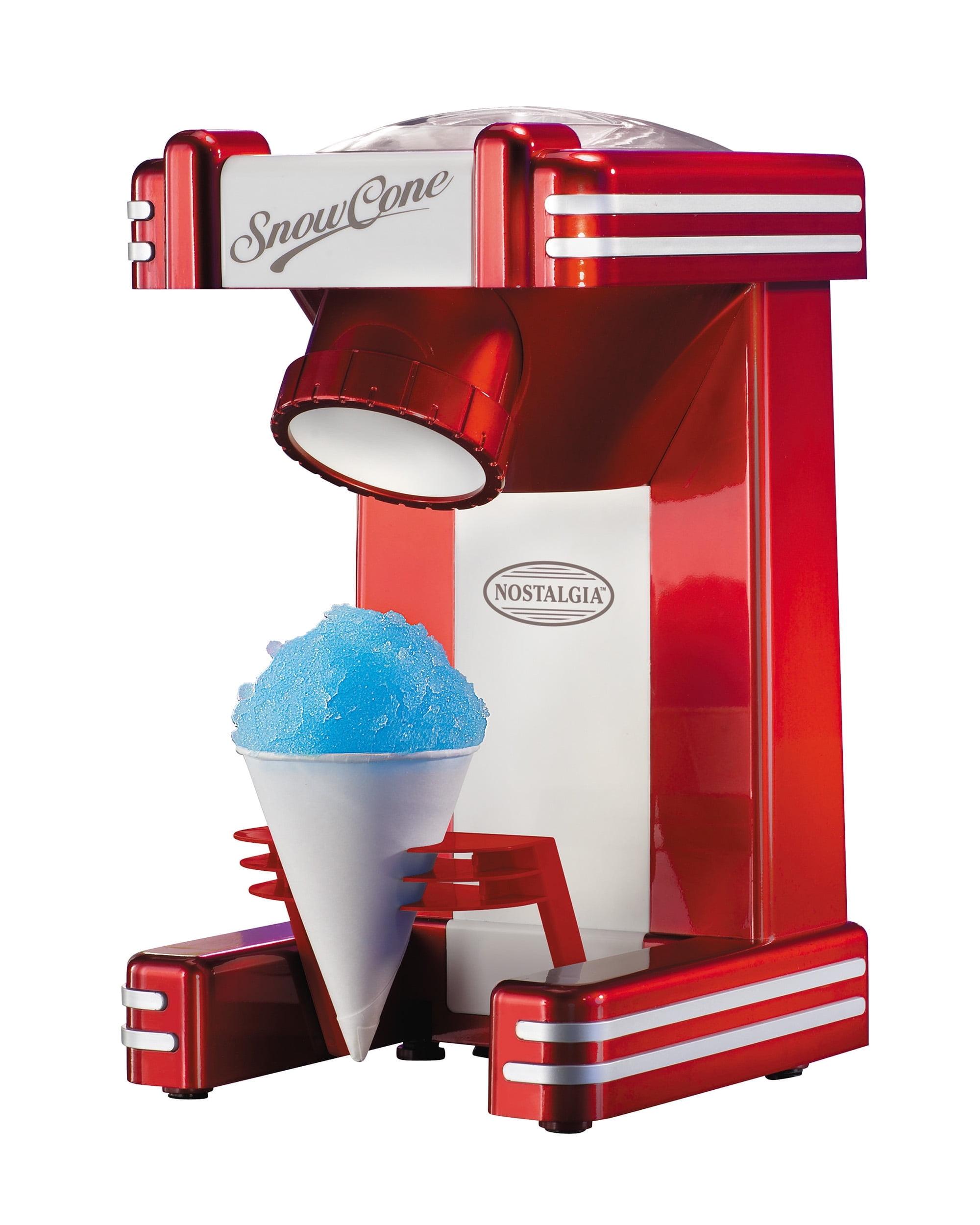 Nostalgia Nostalgia Retro Single Countertop Snow Cone Maker, Includes 1 Reusable Plastic Cup, Stainless Steel Blades