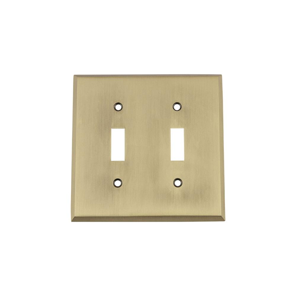 New York 2-Gang Toggle Light Switch Wall Plate