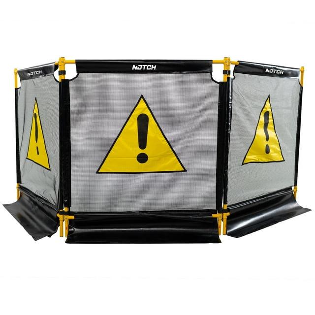 Notch Tri Guard II Heavy-Duty Nylon Coated Durable 3-Section Debris Containment Mesh Barrier for Controlling Chips when Grinding Stumps and Chipping Brush (Total Dimensions: 121” wide x 45.5” high)