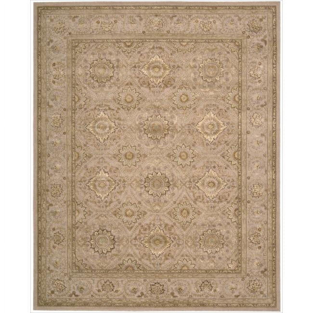 Ivory Elegance Hand-Tufted Wool Runner Rug, Traditional Design