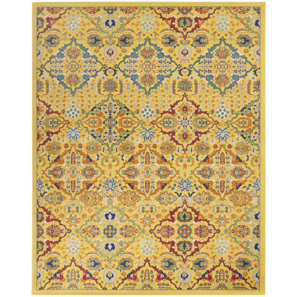Nourison Allur Boho Indoor Area Rug Yellow Multicolor 7' x 10'