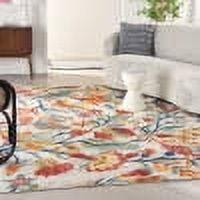 Nourison Allur Botanical Indoor Area Rug Ivory Multicolor 7'10" x 9'10"