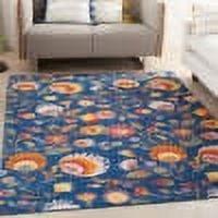 Nourison Allur Blooming Floral Indoor Area Rug Navy Multicolor 4' x 6'