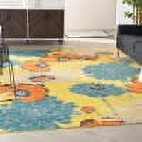 Nourison Allur Oversized Flowers Indoor Area Rug Yellow Multicolor 7'10" x 9'10"