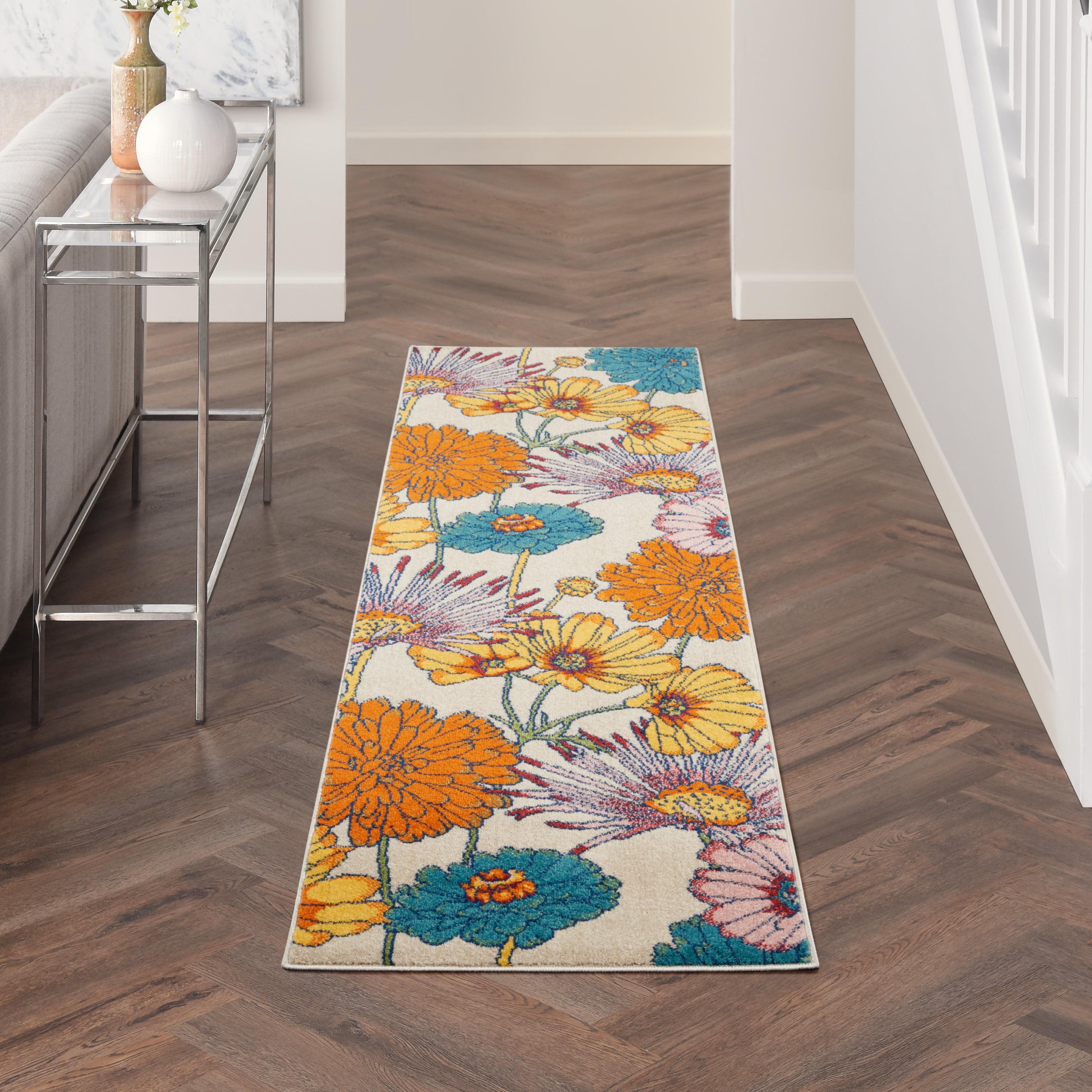 Nourison Allur Oversized Flowers Indoor Area Rug Ivory Multicolor 2'3" x 7'6"