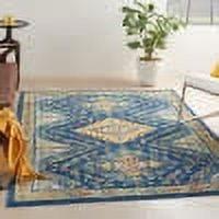 Nourison Allur Diamonds Geometric Indoor Area Rug Navy Multicolor 4' x 6'