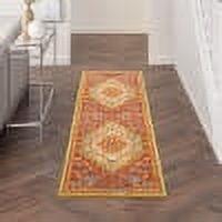 Nourison Allur Bohemian Indoor Rug Red Multicolor 2'3" x 7'6"