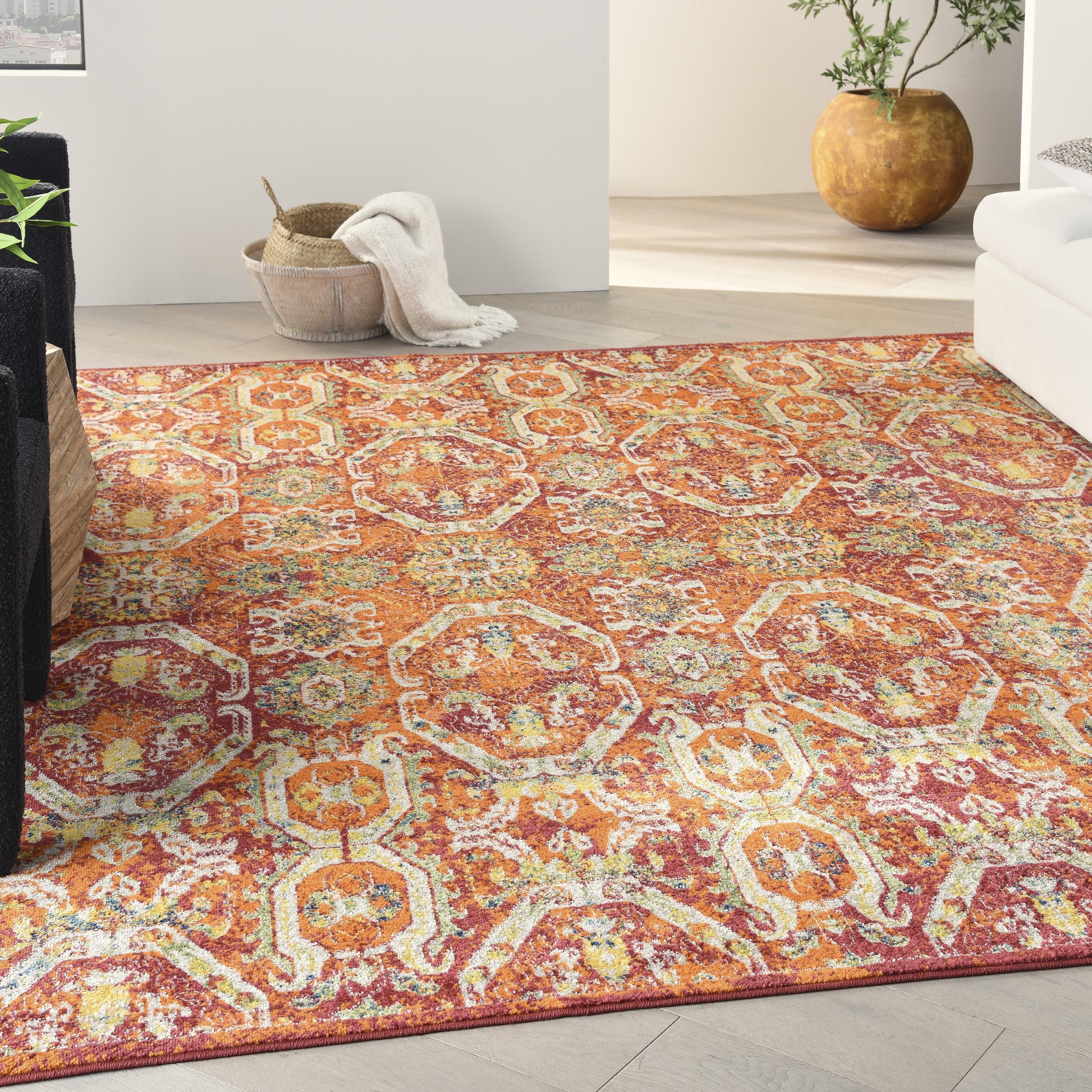 Nourison Allur Floral Jewel Indoor Area Rug Red Multicolor 7'10" x 9'10"