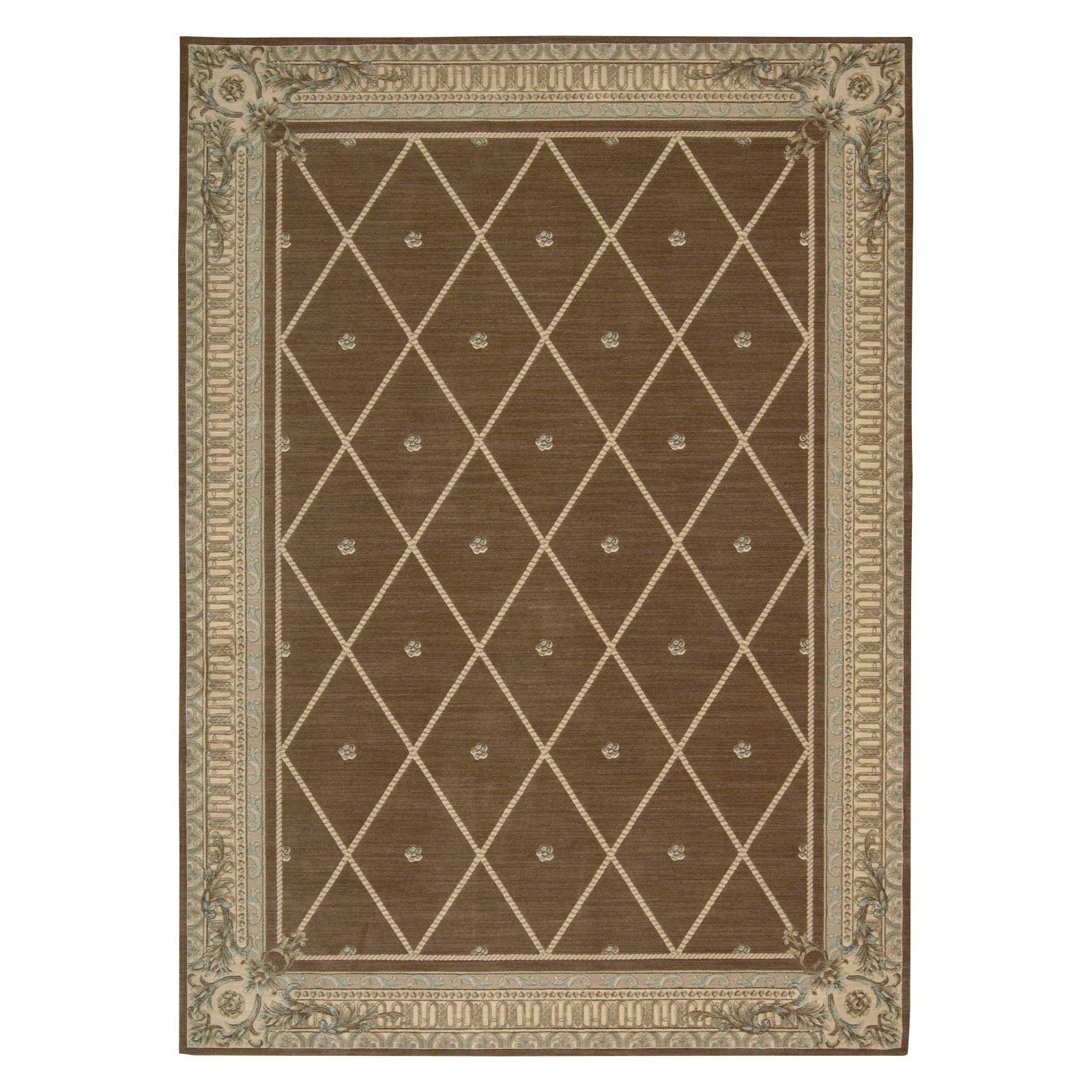 Regal Mink Diamond Wool Runner Rug 2'x2'9"