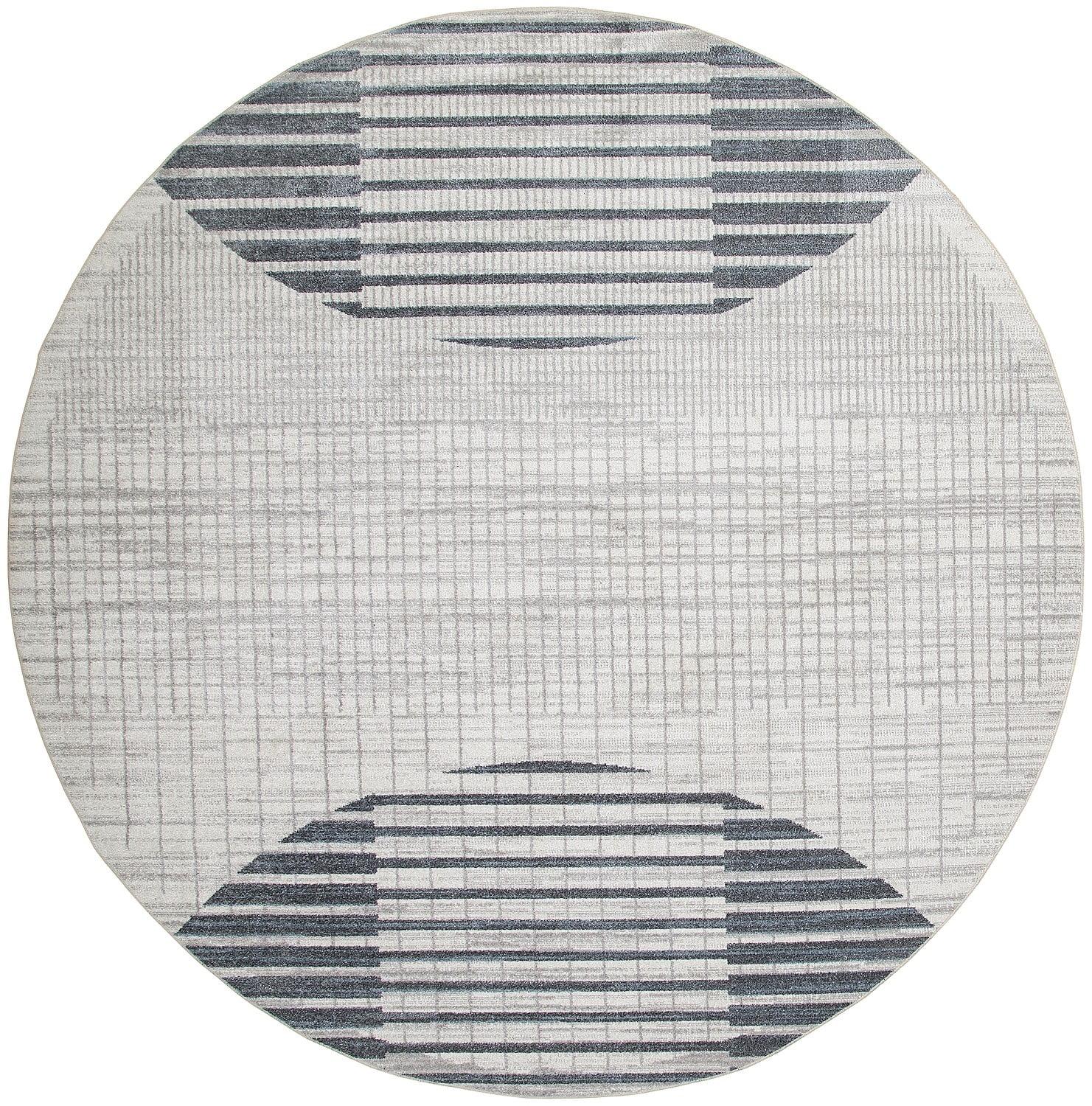 Nourison Washable Astra Semi Circles Mid-Century Modern Indoor Flatweave Area Rug