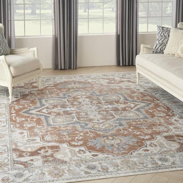 Nourison Astra Machine Washable Vintage Medallion Indoor Rug Gold/Multicolor 9' x 12'