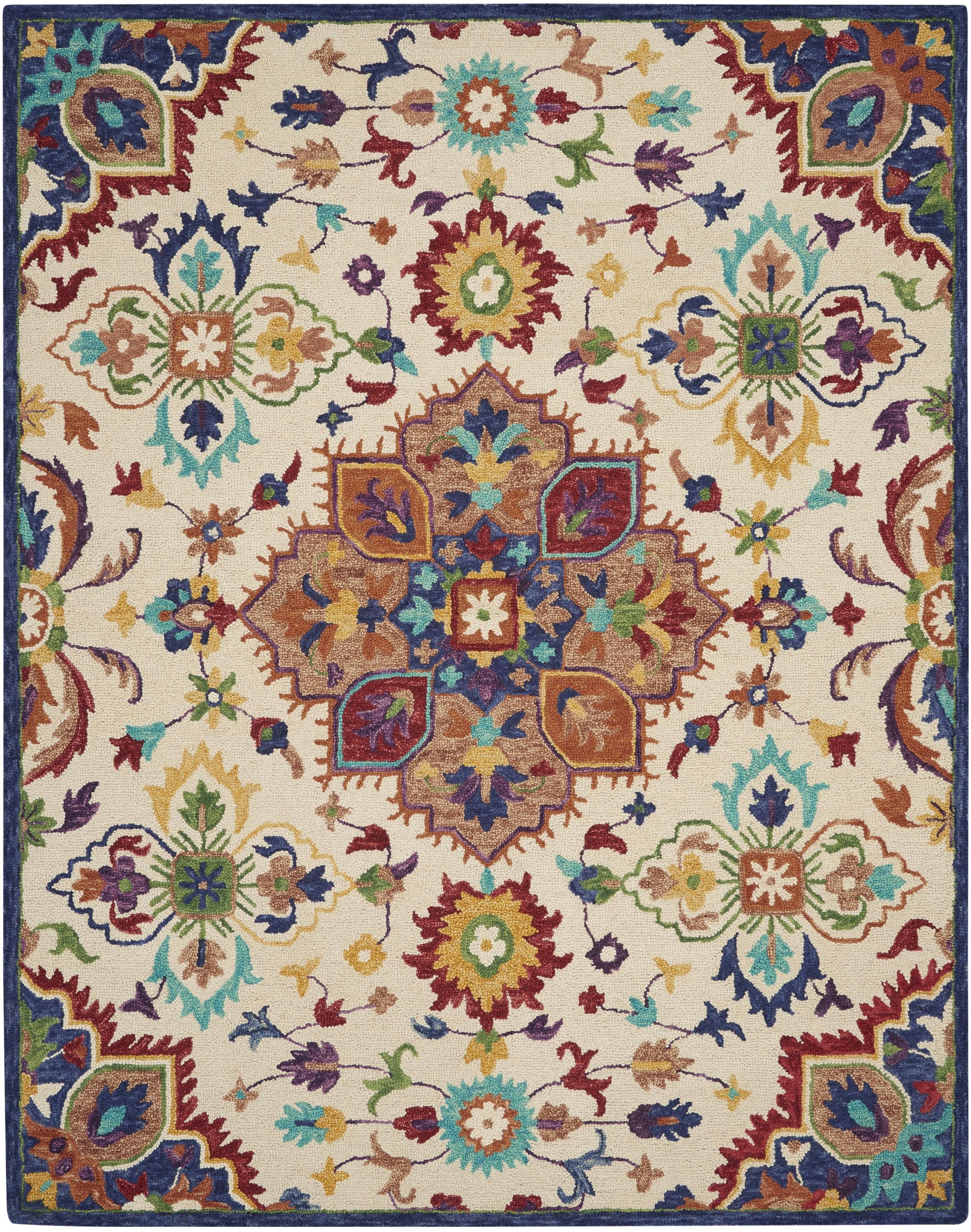 Multicolor 8' x 10' Handmade Wool Tufted Area Rug