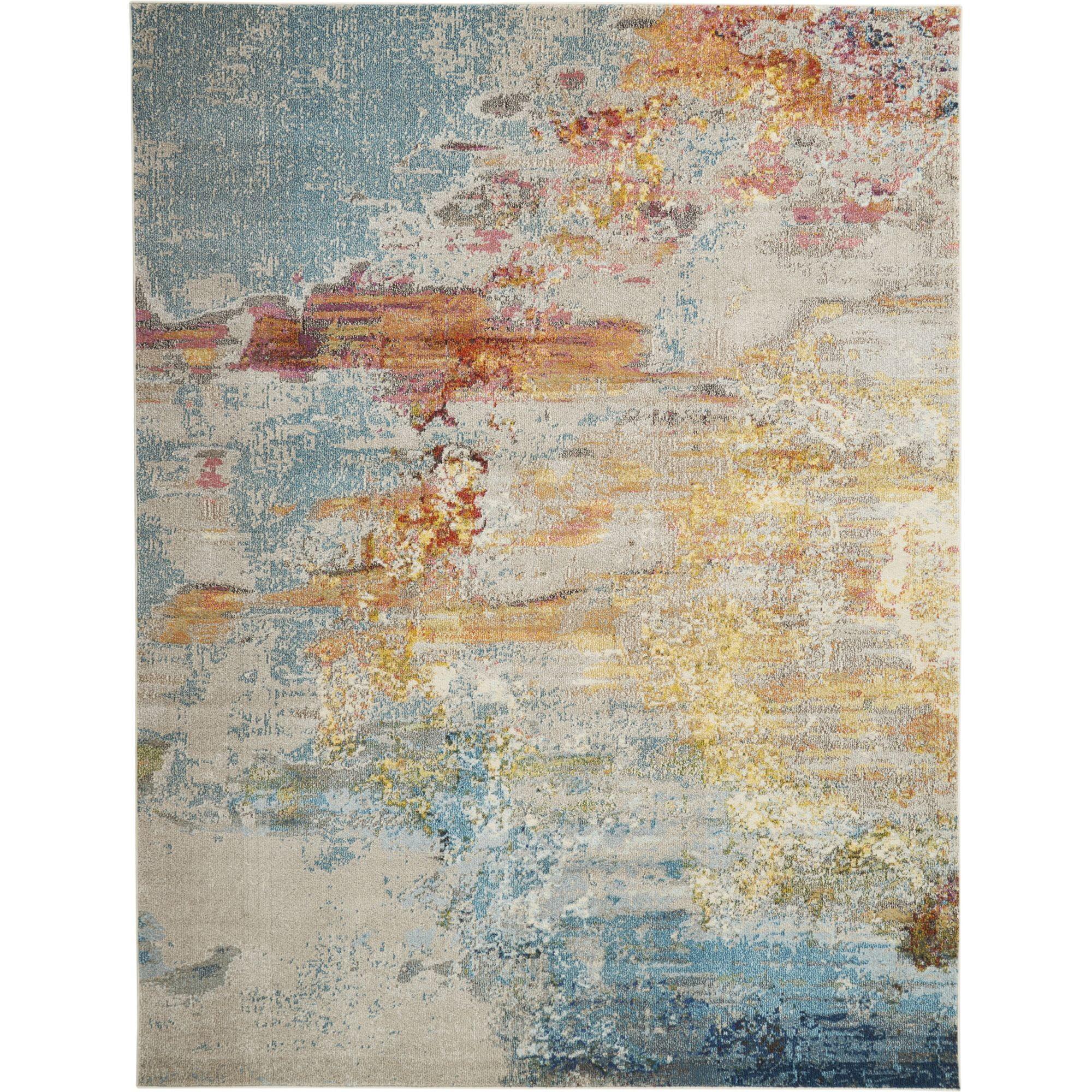 Nourison Celestial CES02 Sealife Area Rug 7'10" x 10'6"