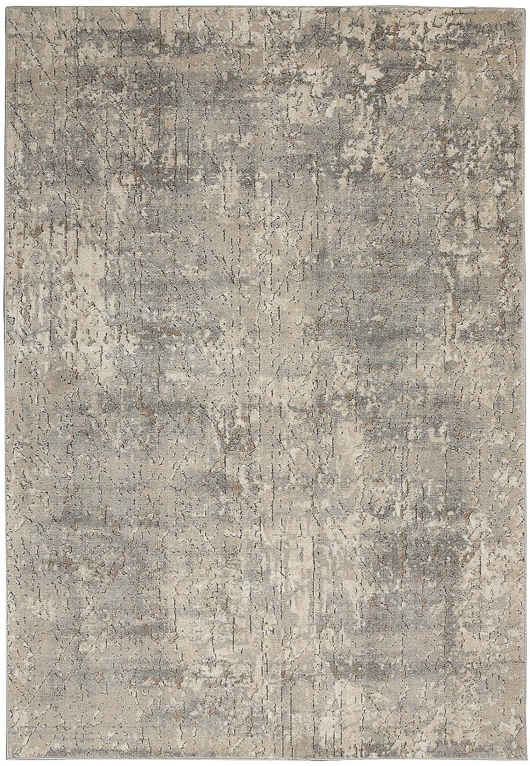 Nourison Concerto Rustic Beige/Grey 3'9" x 5'9" Area Rug, (4x6)