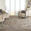 Serene Garden Medallion 6' x 9' Beige/Grey Synthetic Area Rug