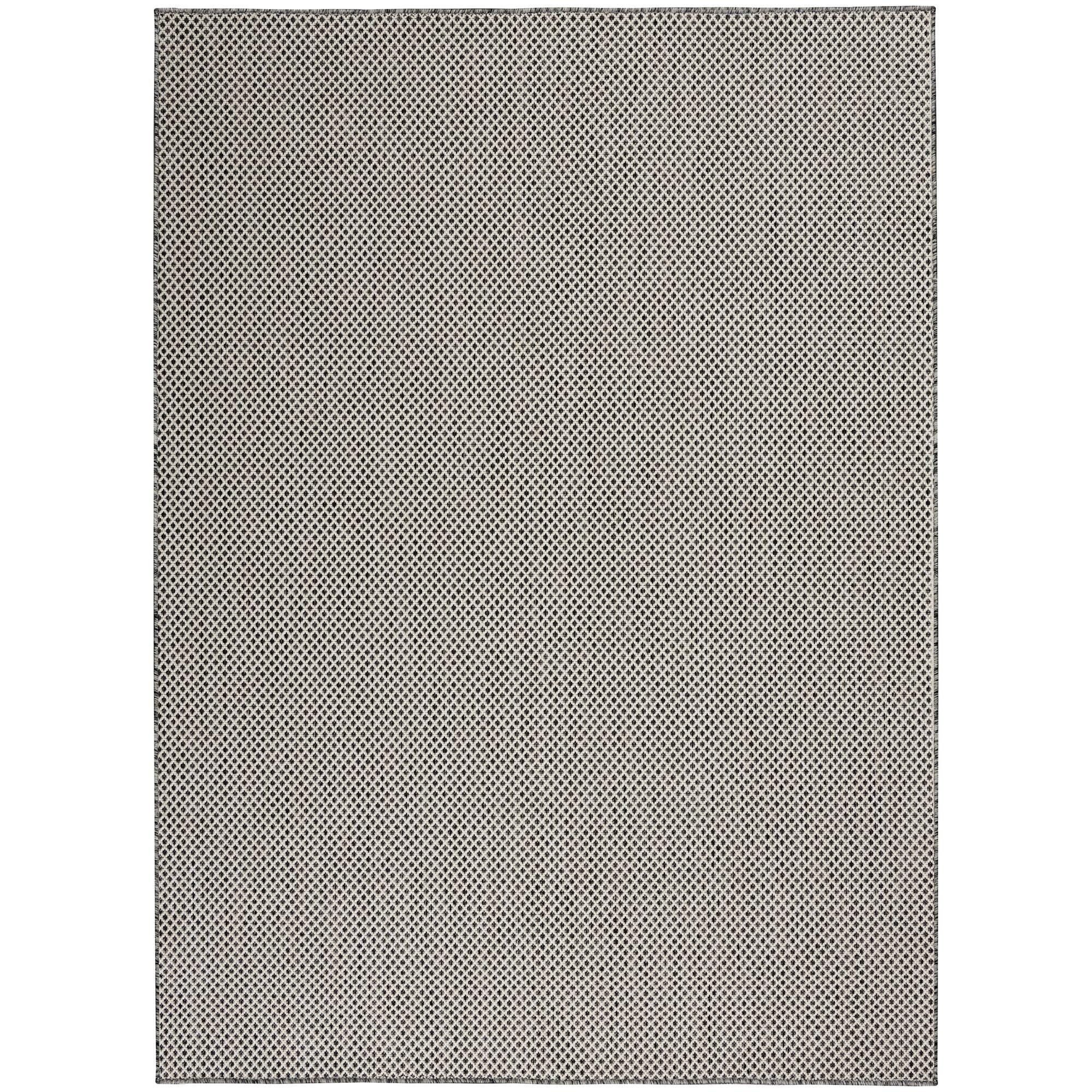 Beachcrest Home™ Rectangle Hartigan Geometric Machine Tufted Polypropylene Plastic Indoor / Outdoor Area Rug in Gray
