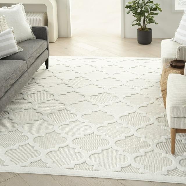 Nourison Easy Care 7' x 10' Ivory/White Indoor/Outdoor Rug