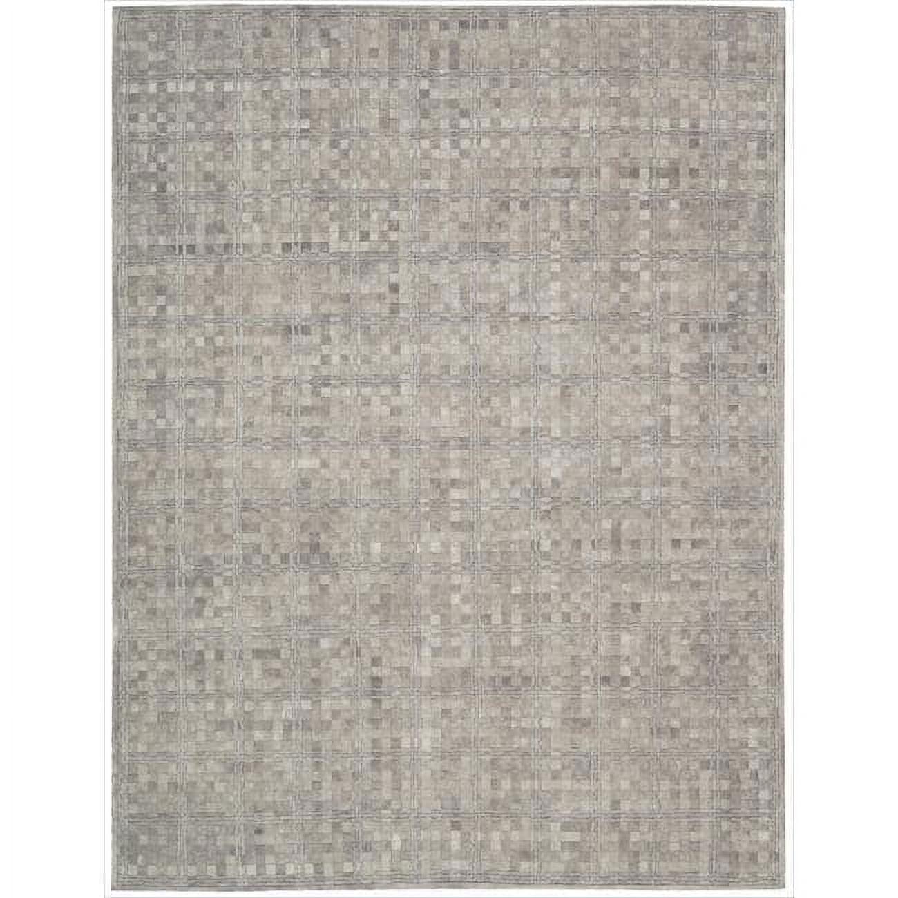 Tound Leather Geometric Indoor Rug