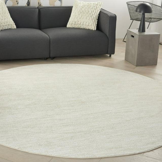 Nourison Essentials Easy Care Indoor Outdoor Area Rug - Ivory Beige 10' x Round