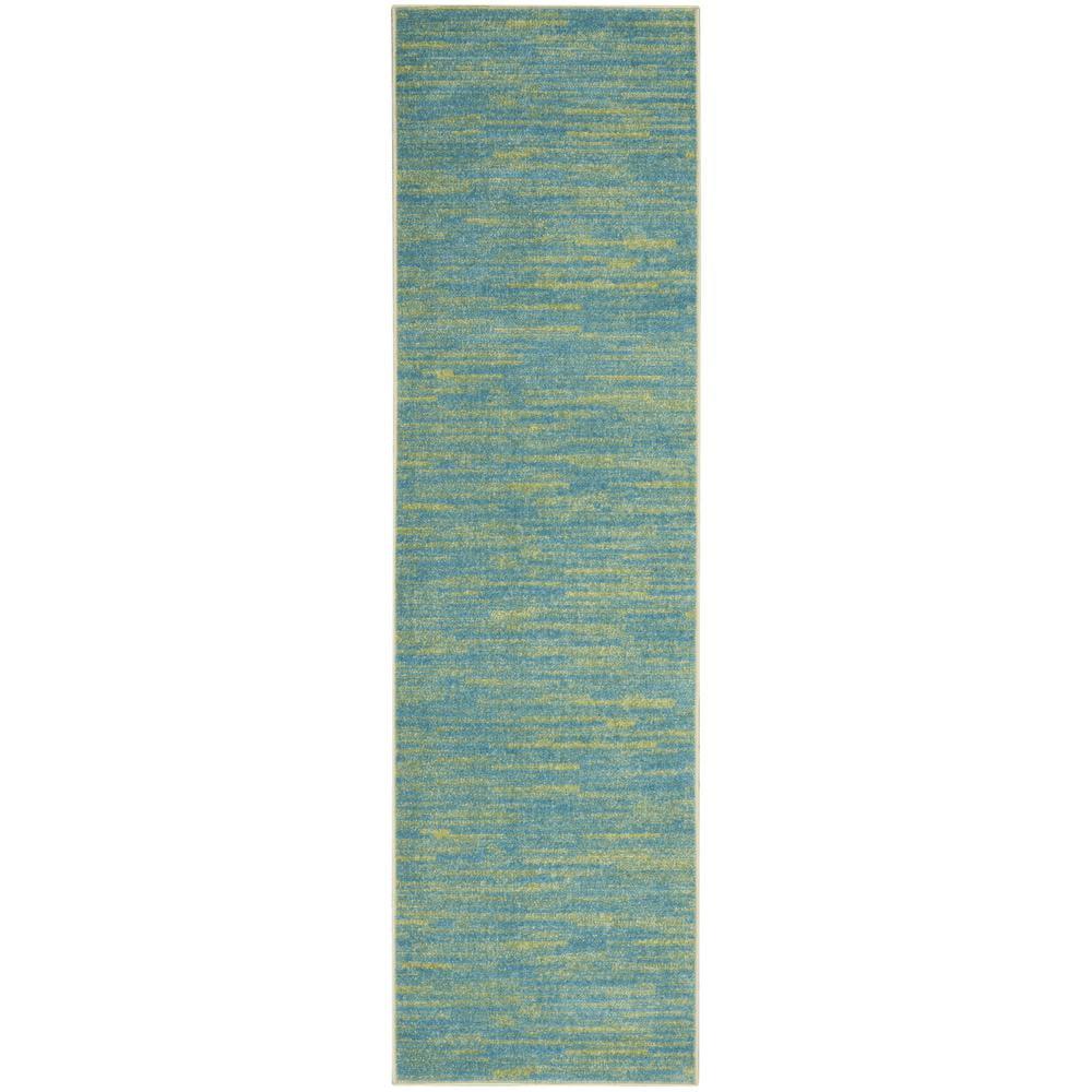 Nourison Nourison Essentials NRE01 Indoor/outdoor Area Rug - Blue Green 2'2" x 7'6"